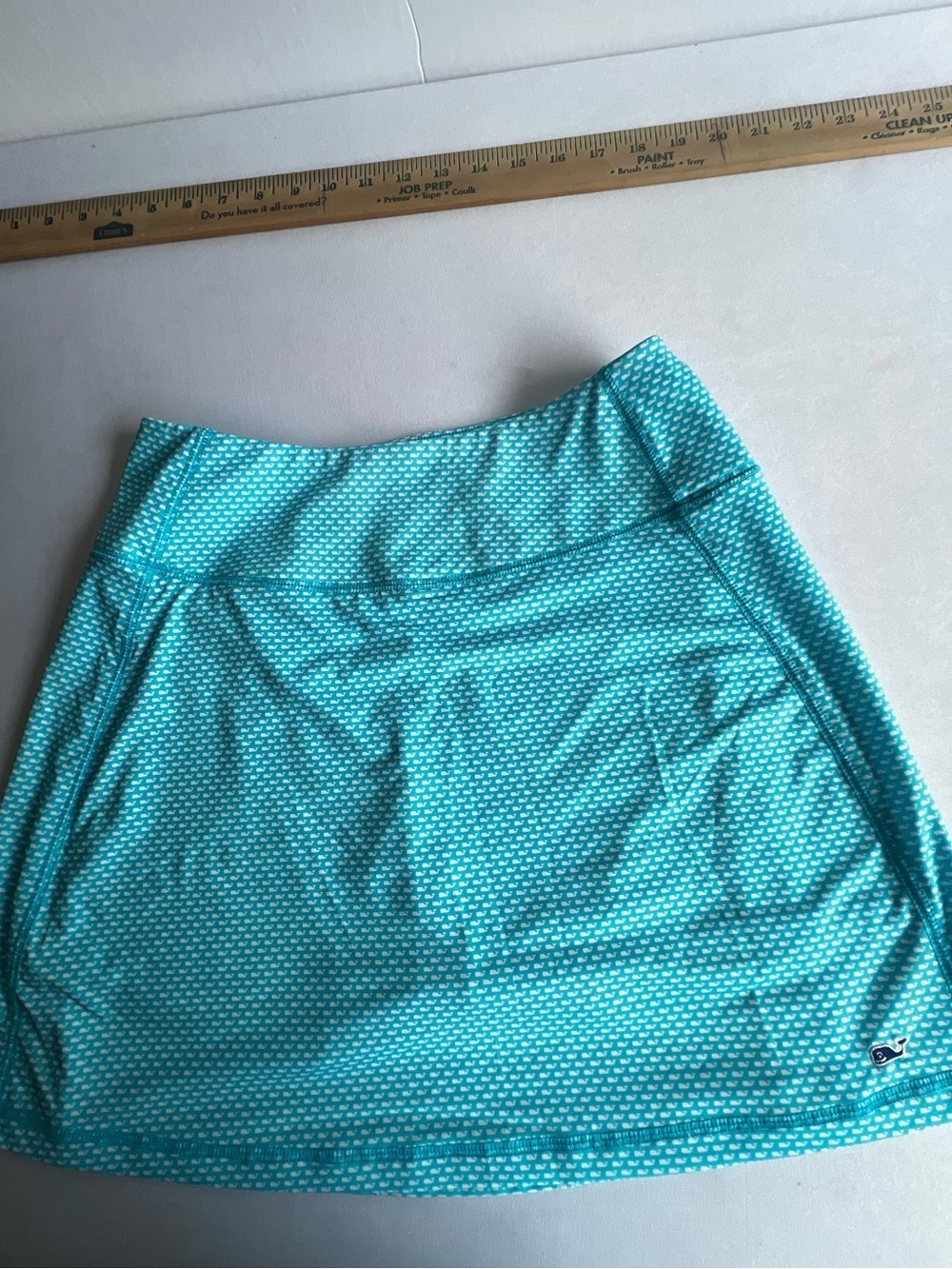 VINEYARD VINES PERFORMANCE SKORT TURQUOISE & WHITE WHALE PRINT SIZE XS